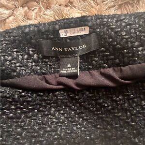 Ann Taylor Midnight Textured Coat skirt